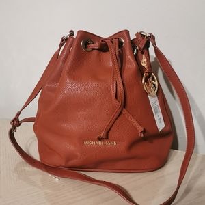 NWT! Michael Michael Kors Gunmetal Bucket Shoulder Bag